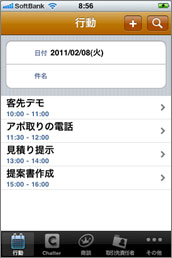 Salesforce携帯ビューワ