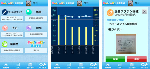 ペットスマイル　健康手帳