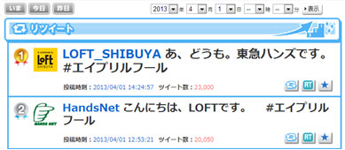 2013年4月1日　リツイートランキング