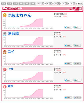 ついっぷるトレンド　2013年5月25日8時35分ホットワード