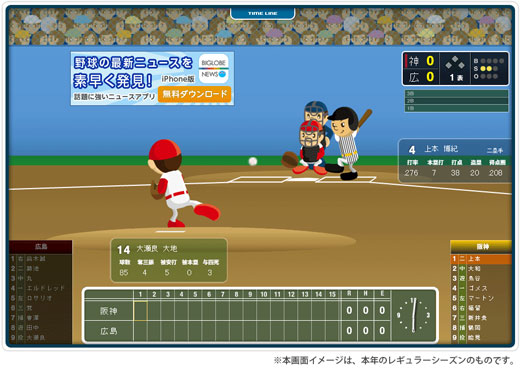 Biglobeがプロ野球 クライマックスシリーズ と 日本シリーズ の試合状況をリアルタイムで配信 プレスルーム ビッグローブ株式会社